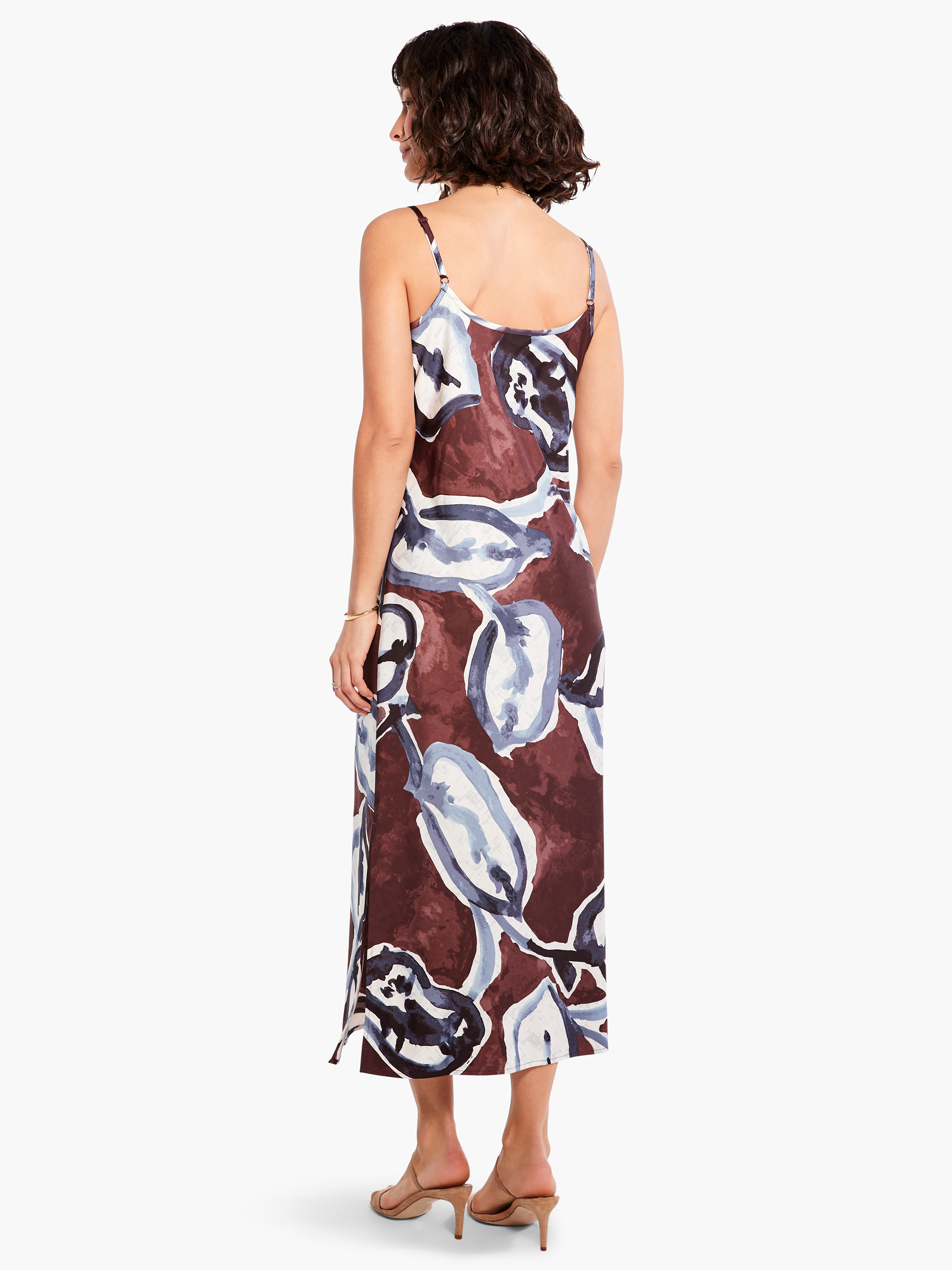 Watercolor Vines Slip Dress