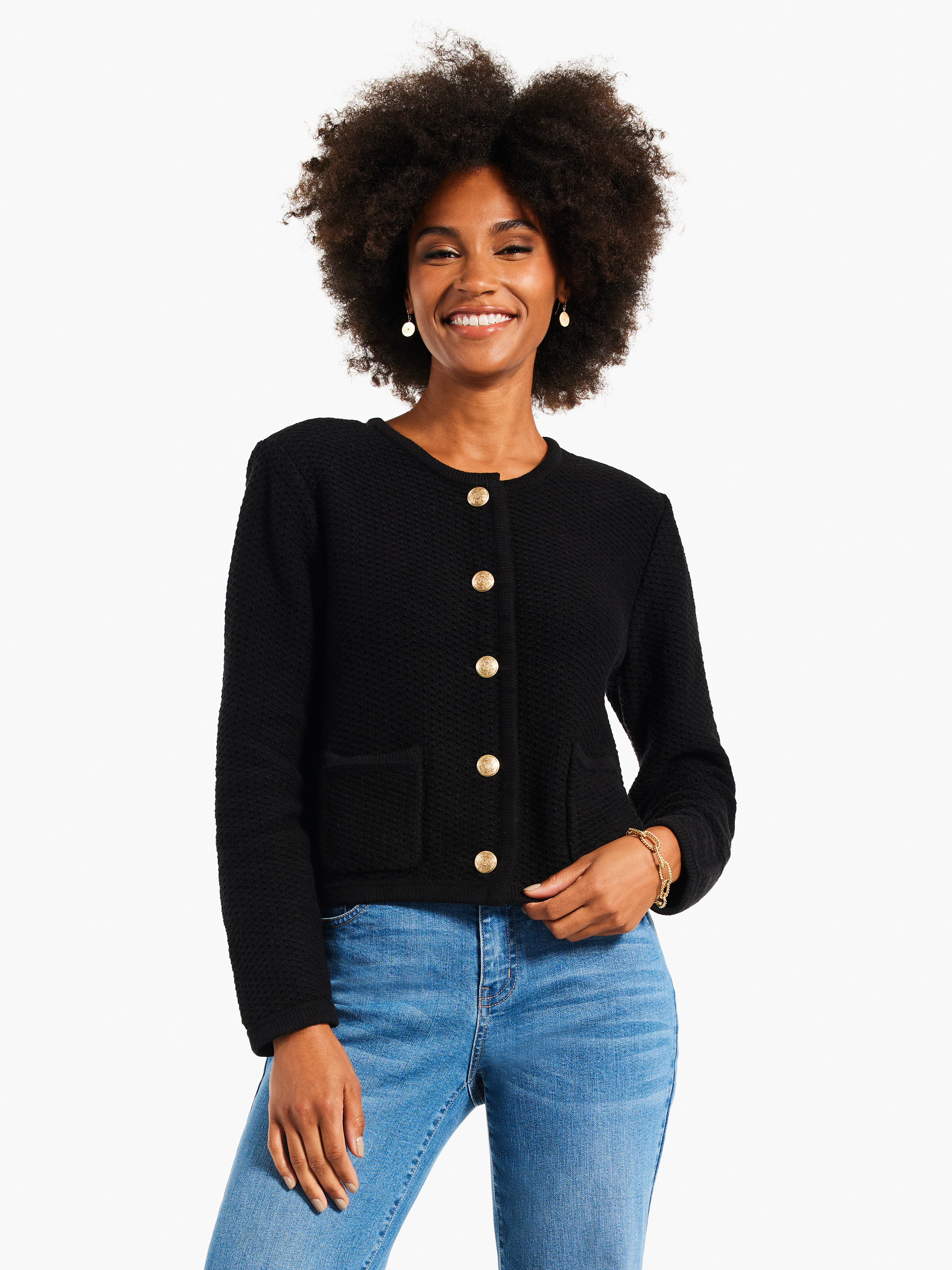 Gilded Texture Sweater Jacket | NIC+ZOE