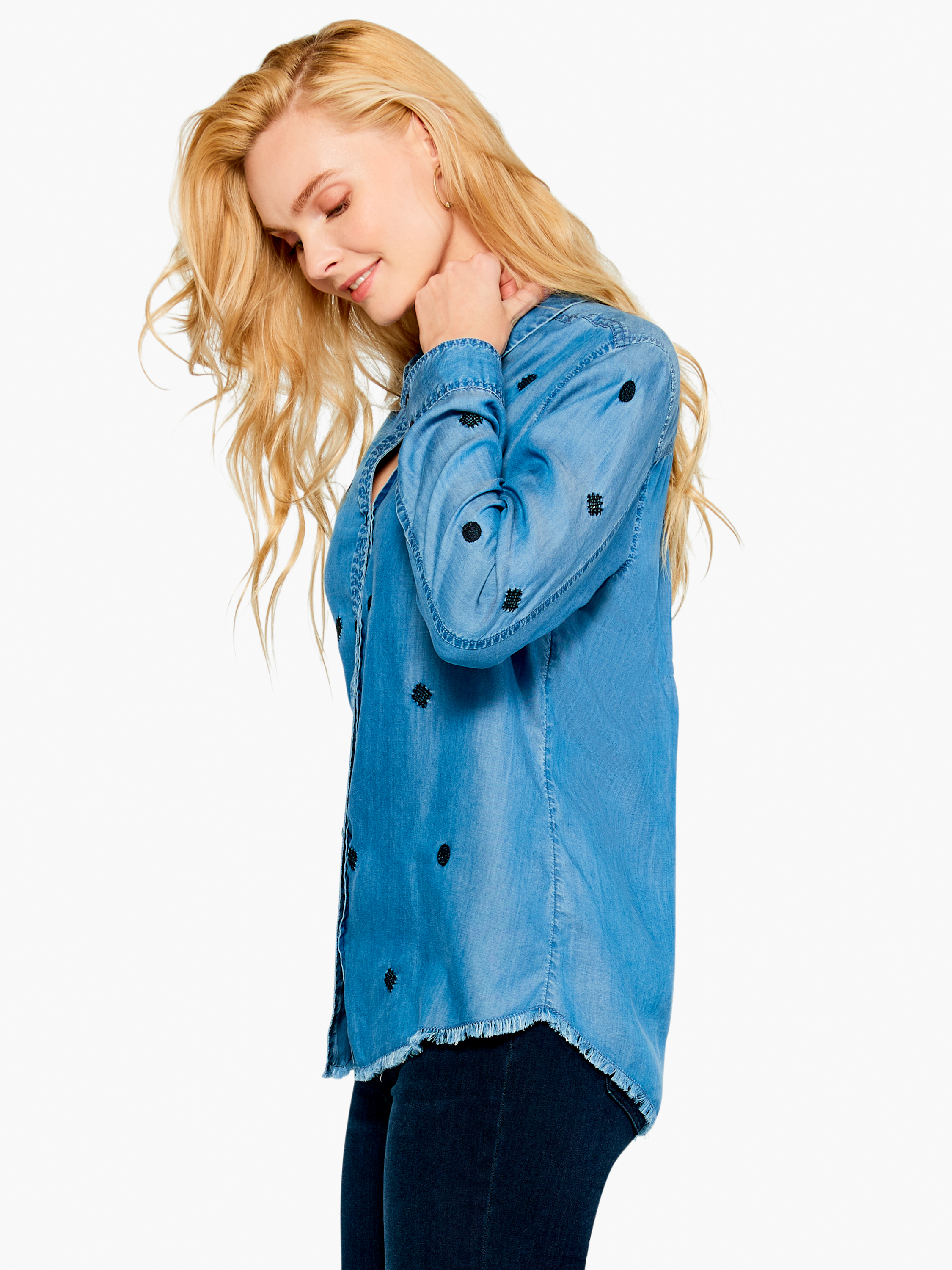 by bar zoe denim blouse