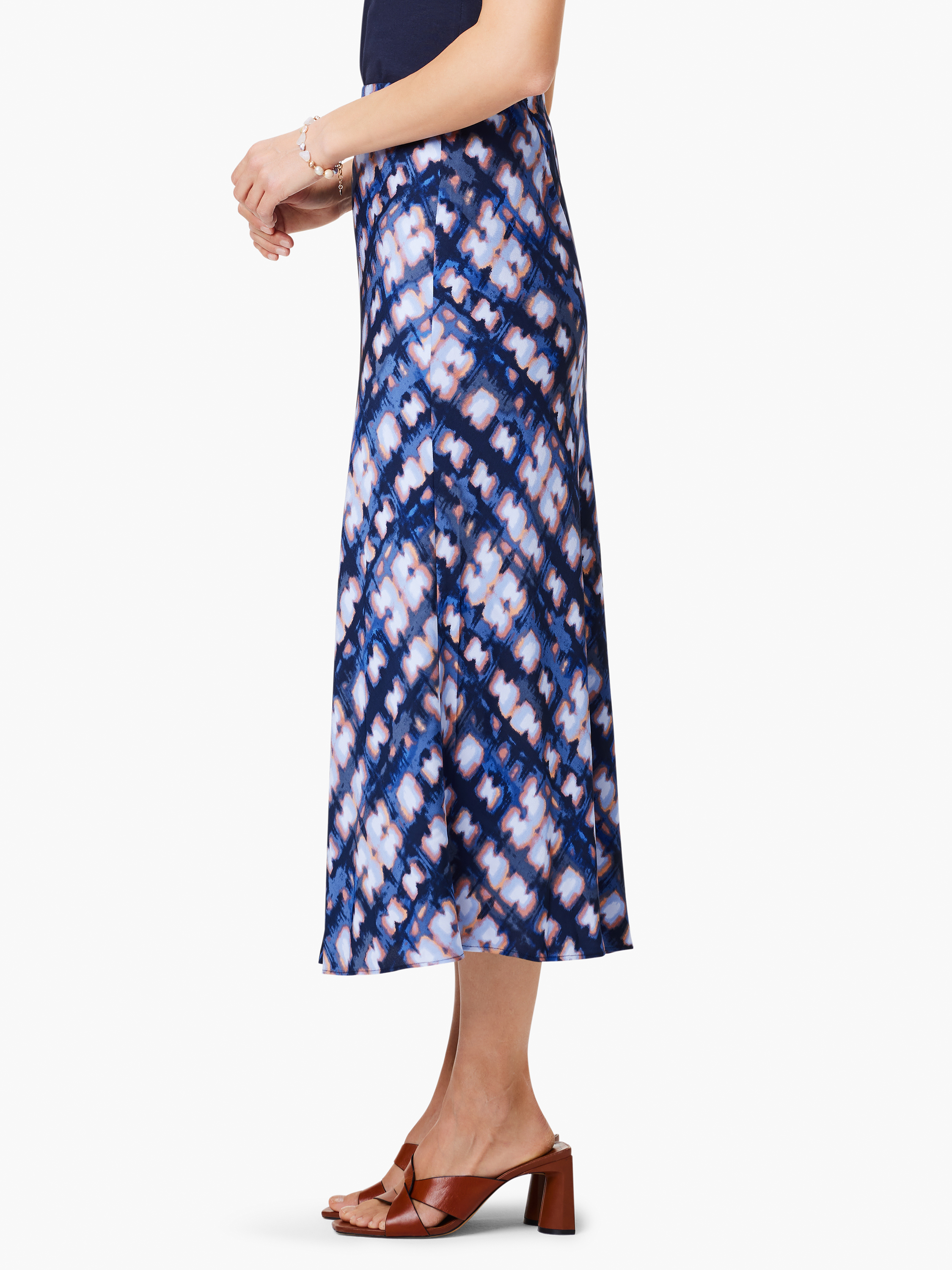 Shibori Glow Slip Skirt