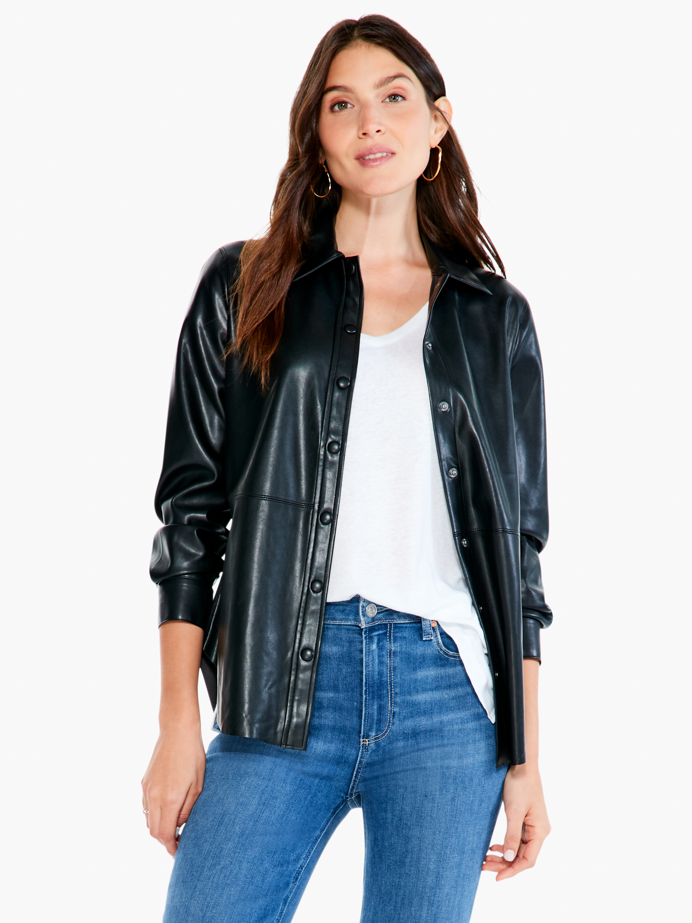 Faux Leather Shirt | NIC+ZOE