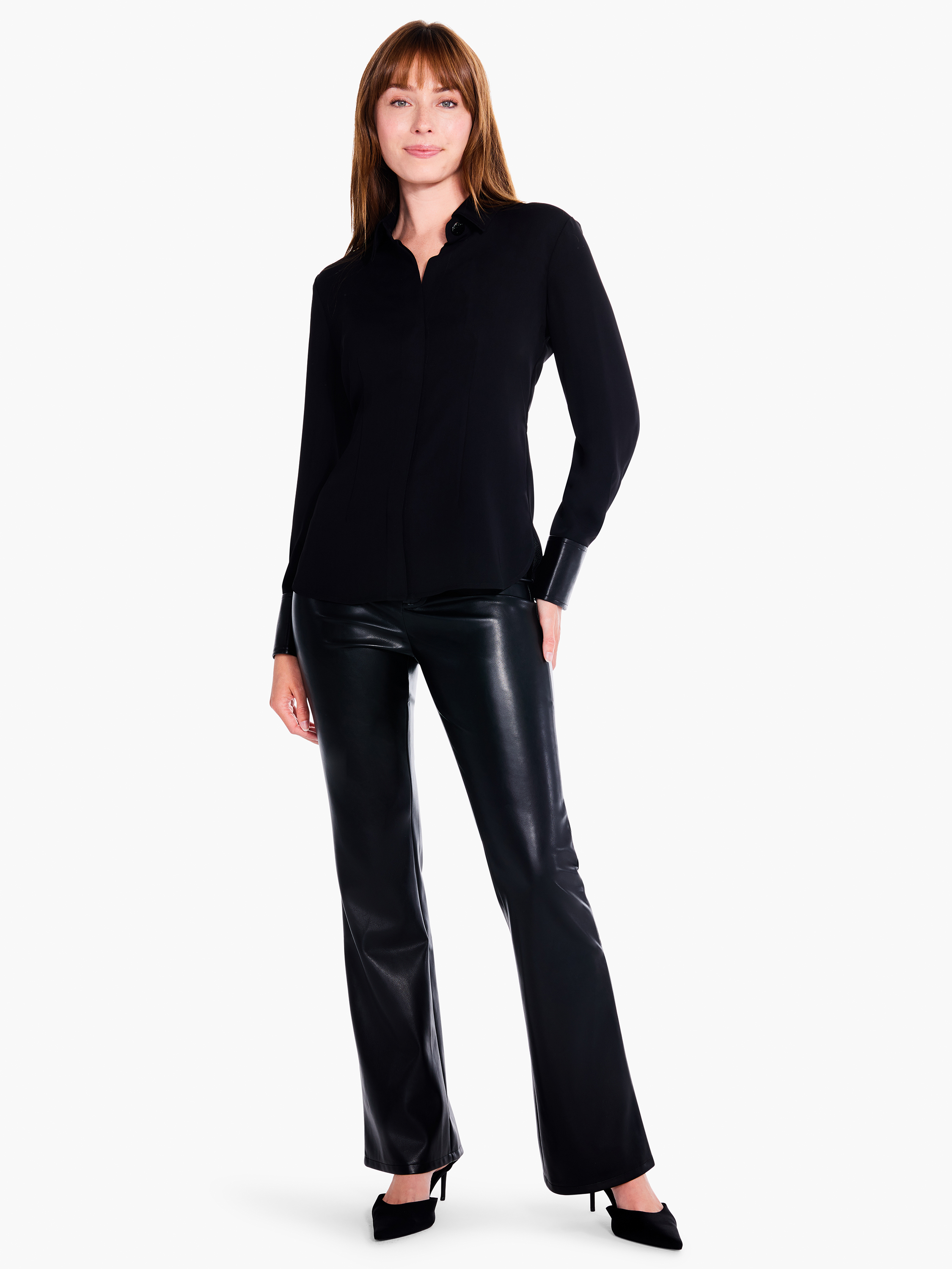 31 Faux Leather Bootcut Pant