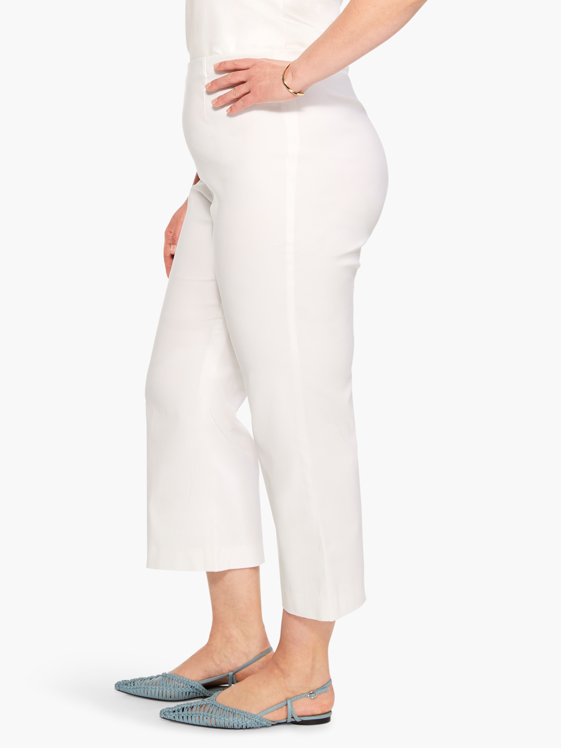 Polished Wonderstretch Wide-Leg Crop Pant | NIC+ZOE