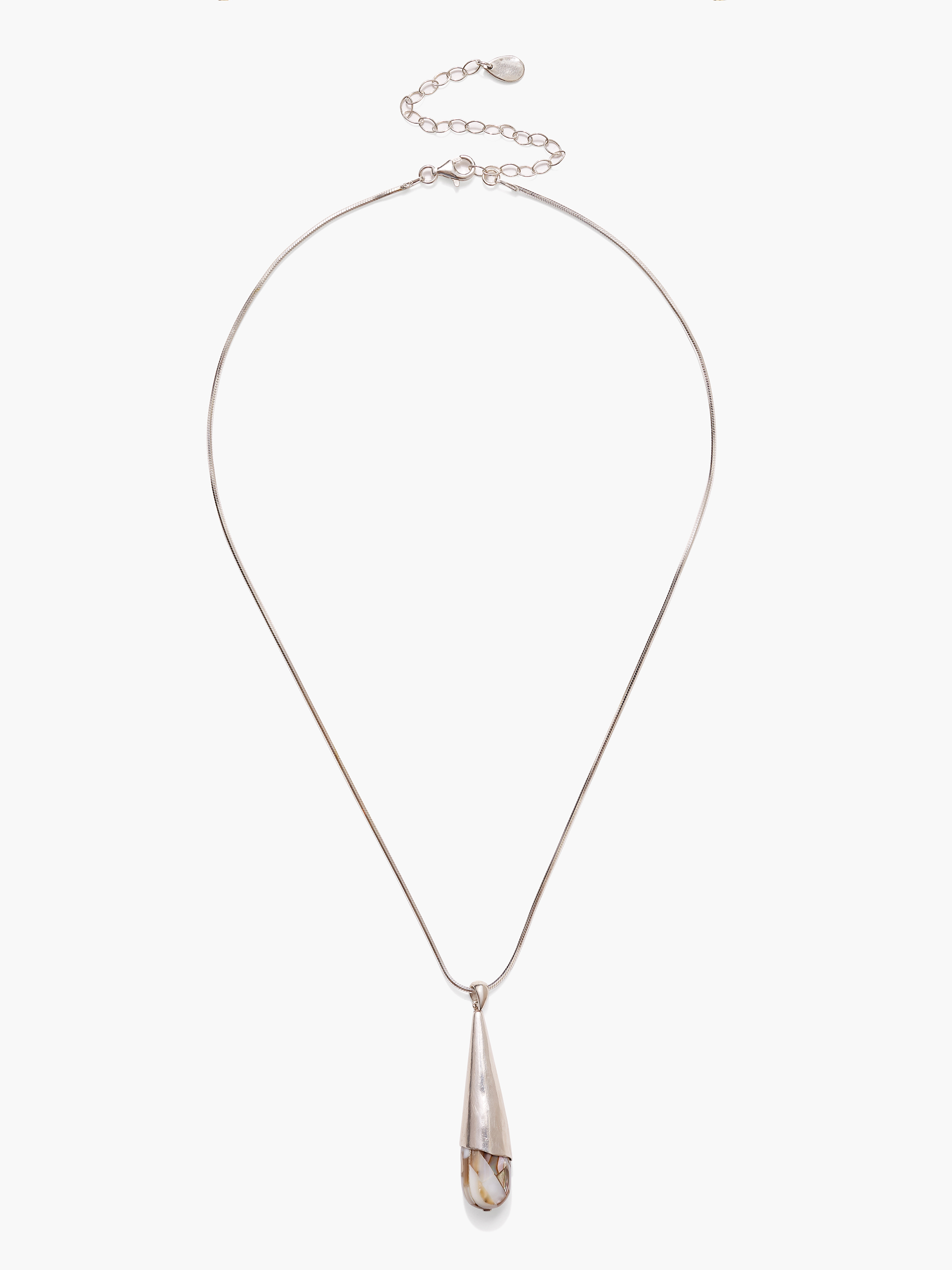 Chan Luu Abalone Silver Necklace NIC ZOE