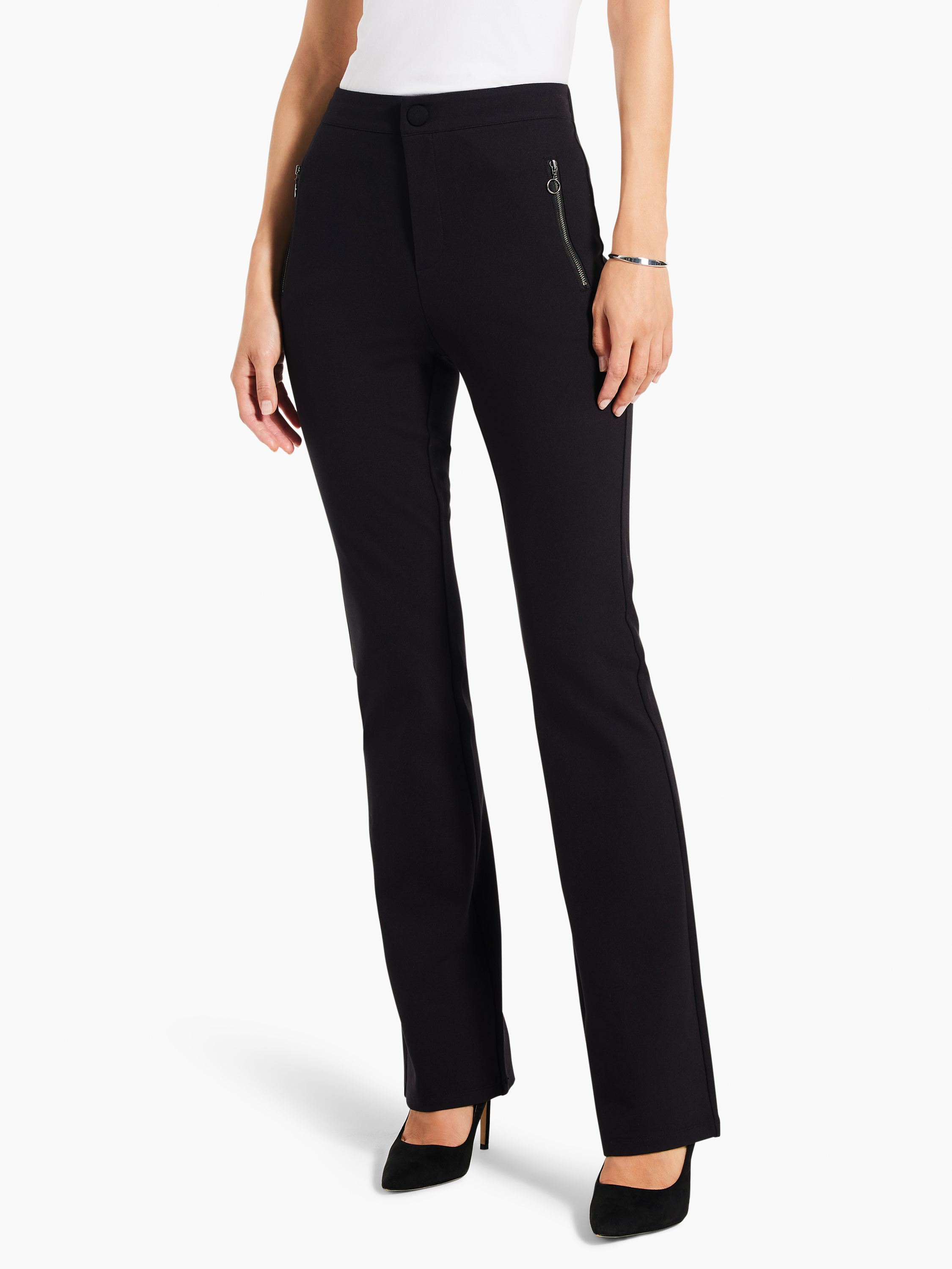 One World Faux Pocket Pull-On Ponte Pant - 20877111