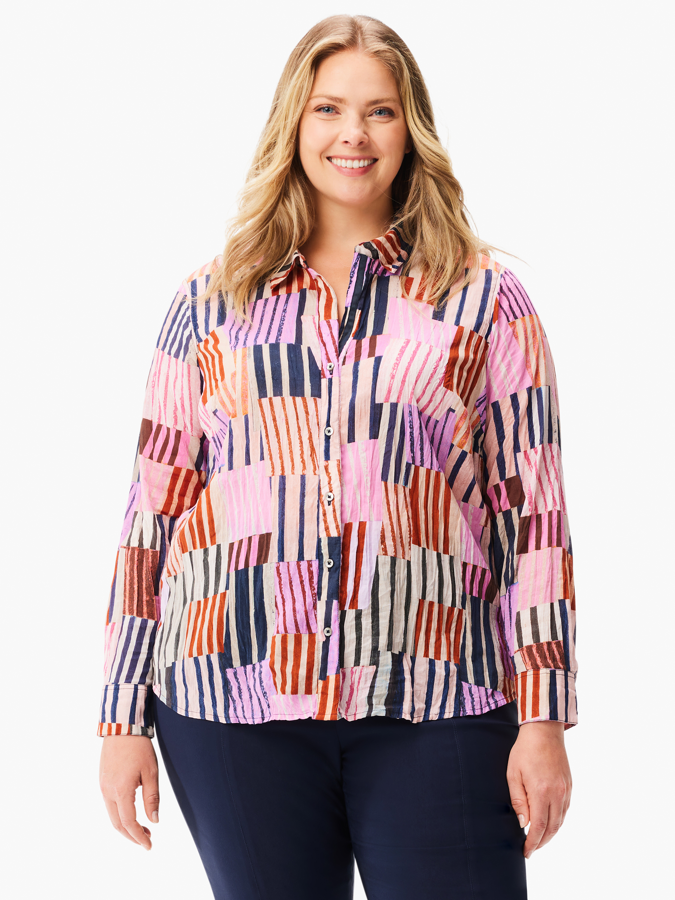 Nic + Zoe Art Block Crinkle Shirt – Yacoubian Tailors